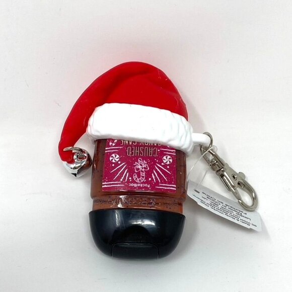 Bath & Body Works PocketBac Santa Hat Bell Holder And Crushed Candy Cane Gel - Picture 3 of 6